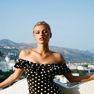 House of Tory Jersey Knit Off the shoulder Breezy Top